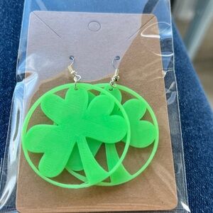 Green Shamrock Earrings